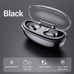 VCX Bluetooth 5.0 Earphones Wireless Headphones Sport Waterproof Headsets Noise Cancelling Gaming Earbuds For Android IOS (Color : Black)