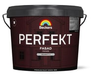 Beckers Fasadfärg, Perfekt Fasad helmatt, 10L, Faluröd