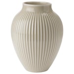 Knabstrup Keramik Vase Profilert 20 cm, Sand Keramikk