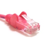 ETHERNET LAN CABLE Short 0.5m Pink Network Internet Laptop/PC Lead TP CAT5e UK
