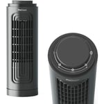 PRO BREEZE Ventilateur colonne Oscillant Pro Breeze 32,5cm 20W 3 vitesses H32,5cm Noir -