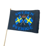 Sverigeflagga på pinne