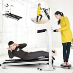 Mechanical Folding Treadmill, LCD Screen, Cardio Fitness Function with Display Time, Folding Treadmill for Home and Office