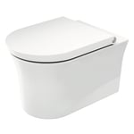 Vägghängd Toalettstol Duravit White Tulip 257609 HygieneFlush Rimless Vit