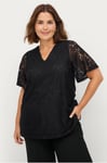 Ellos Plus collection - Spetstopp Flora - Svart