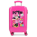 Disney Enjoy Minnie Icon Pink Cabin Suitcase 34 x 55 x 20 cm Rigid ABS Combination Lock 34 Litre 2.6 kg 4 Double Wheels Hand Luggage