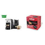 Lavazza A Modo Mio Jolie & Milk White Coffee Machine, with Milk Frother & 256 Eco Caps Coffee Pods Espresso Passionale