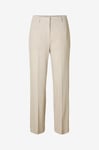 Selected FEMME - Linnebyxor slfTania-rita MW Wide Pant - Brun