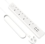 Safysoo 4-way Surge Protector Extension Cable 1.5m 4-Port USB 20W LED Switch