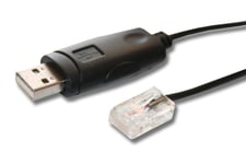 vhbw Câble USB de programmation pour Motorola GM600, GM640, GM660, GM900, GM950, GR1225, GR300, GR400, GR500, GTX-Serie appareils radio noir