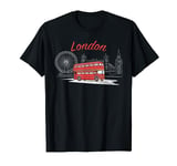 British England London Red Bus London Skyline Love London T-Shirt