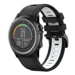 Garmin Fenix 3 HR Tvåfärgat Klockarmband i Silikon - Svart / Vit