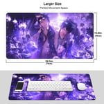 FZDB Blue Exorcist Anime Mouse Pad,Rubber Non-Slip Electronic Sports Oversized Gaming Large Mouse Mat, Rectangular Mouse Pads 15.8 x 29.5 inch
