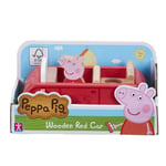 Peppa Pig Wooden Red Car, push along vehicle, imaginative play, preschool toys,