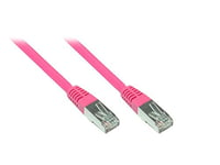 Good Connections 855 050 de M Cat. 5e Ethernet LAN Câble Patch avec becs d'encliquetage Protection RNS, SF/UTP 100 MHz, compatibilité Gigabit (10/100/1000 Base-T réseaux), 5 m Magenta