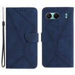 SKALO OnePlus Nord 4 Embossed Plånboksfodral i PU-Läder - Blå Blå