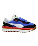 Puma Style Rider Play On Blue Black Low Lace Up Casual Trainers - Mens Textile - Size UK 3