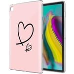 Yoedge Case Compatible for Samsung Tab S5E 10.5-Cover Silicone Soft Clear with Design Print Cute Pattern Antiurto Shockproof Back Protective Tablet Cases for Samsung Tab S5E 10.5, Heart