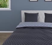 Sängkläder 140x200 cm - Harlekin blå bäddset - Vändbart design - IN Style sängkläder i mikrofiber