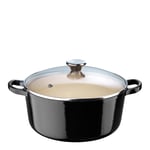 Le Creuset - Gryte m/glasslokk 4,2L svart