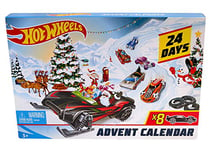Hot Wheels FYN46 Christmas Advent Calendar 2019, Cars and Accessories