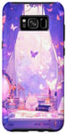 Coque pour Galaxy S8+ Belle pièce d'anime fantaisie papillon violet