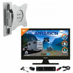 ANTARION Pack Antarion tv led 19' 48cm Téléviseur hd 12V + Support - Noir