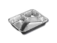 Aluminiumbricka 3-Rum 210/290/490 Ml 227X178x39 Mm,5 Pk X 100 Pk/Krt