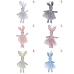 Soft Lace Dress Rabbit Stuffed Plush Animal Bunny Toy For Baby G C