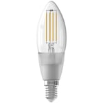 Smart Hem LED Kron E14 Klar 4,5W 450lm Ställbar färgtemp CCT