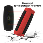 Geekria Silicone Case Cover for JBL Charge 5, Charge 4 Bluetooth Speaker (Red)