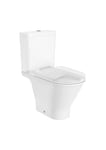 Roca, The Gap,ROUND Tasse Rimless avec double sortie pour toilettes à réservoir bas, blanc, 370 mm x 655 mm x 790 mm, A3420N8000