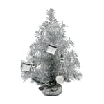 Kulz dekorasjon Juletre 30 cm, sølv