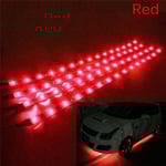 6 ST Vattentät DC 12V Motor LED Strip Underkroppsljus för bil Red 6