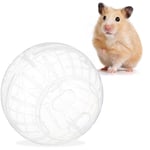 Relaxdays - Boule hamster, jouet pour rongeurs, accessoire, souris, apport en air optimal, plastique, 14 cm, transparent