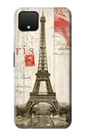 Eiffel Tower Paris Postcard Case Cover For Google Pixel 4 XL