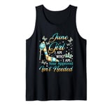 June Girl I Am Who I Am Funny Birthday Party Shoes Crown Tank Top