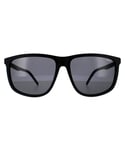 Hugo Boss by Rectangle Mens Matte Black Grey Sunglasses - One Size