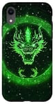 iPhone XR Dragon Face Myth Green Vintage Hunting Forest Case