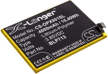 Kompatibelt med Oppo RMX1901, 3.85V, 4000 mAh