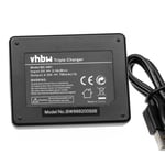 vhbw Chargeur de batterie USB-C compatible avec DJI Osmo Action caméra, DSLR, action-cam - Chargeur triple