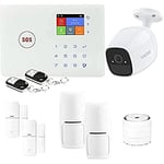 Kit Alarme Maison connectée sans Fil WiFi GSM Amazone et caméra WiFi - lifebox - kit9