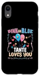 Coque pour iPhone XR Rose ou bleu Tante Loves You Best Auntie Ever Aunt Life