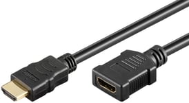 Goobay Höghastighets HDMI™-förlängningskabel med Ethernet HDMI™-kontakt (typ A) > HDMI™-uttag (typ A), 1.5 m