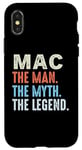 iPhone X/XS MAC The Legend Name Personalized Cute Idea Men Vintage MAC Case