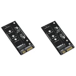 2X Adaptateur M.2 SATA Adaptateur M2 Vers SATA Adaptateur M.2 Vers SATA Convertisseur M.2 NGFF Carte SATA3 2,5 Pouces Clé B pour SSD 2230-2280 M2