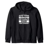 Letter Writing Dad Like A Regular Dad Funny Letter Writing Zip Hoodie