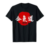 Aikido Kanji Japan Flag Martial Art T-Shirt