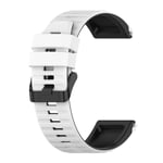 Garmin Fenix​​5S Plus Silikonklokkerem, 26 mm – Hvit, svart