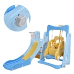 Kids Baby Toddler Climber Swing Set Long Slide Children Play Area For Outdoo -sd